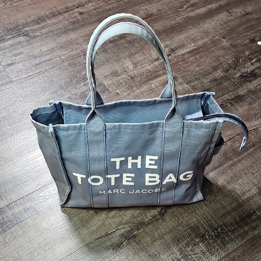 Marc Jacobs The Tote Bag Blue Canvas Large